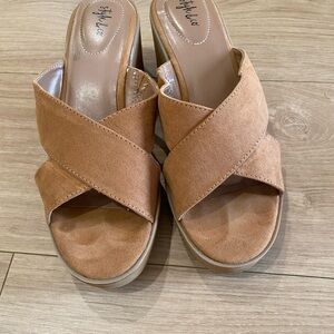 Style & Co. Tan Wedge Sandals